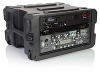 G-PROR-6U-19 6RU PRO-SERIES MOLDED MIL-GRADE PE RACK CASE 19" DEEP WITH HANDLE & WHEELS